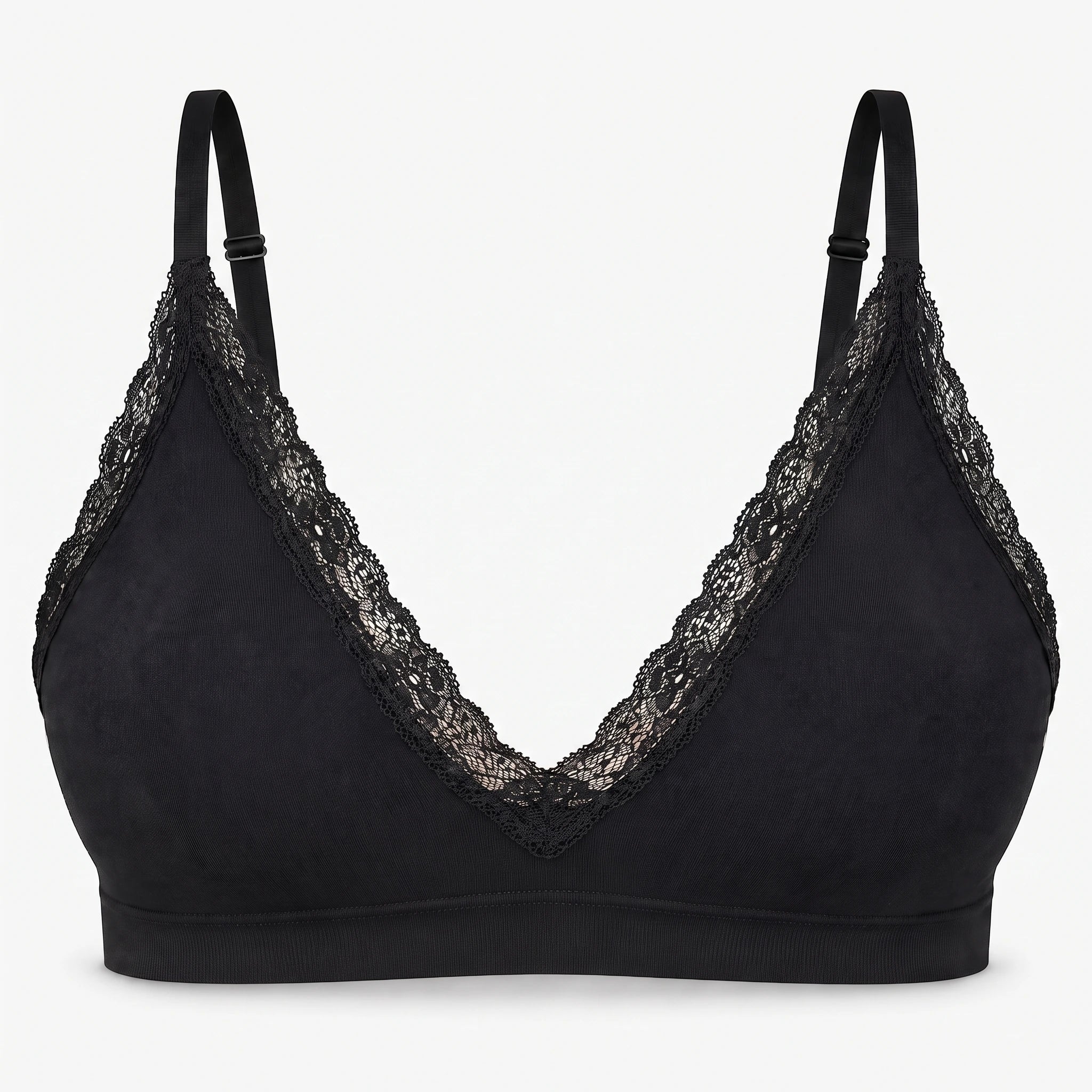 Seamless Spitzen Bralette | Schwarz