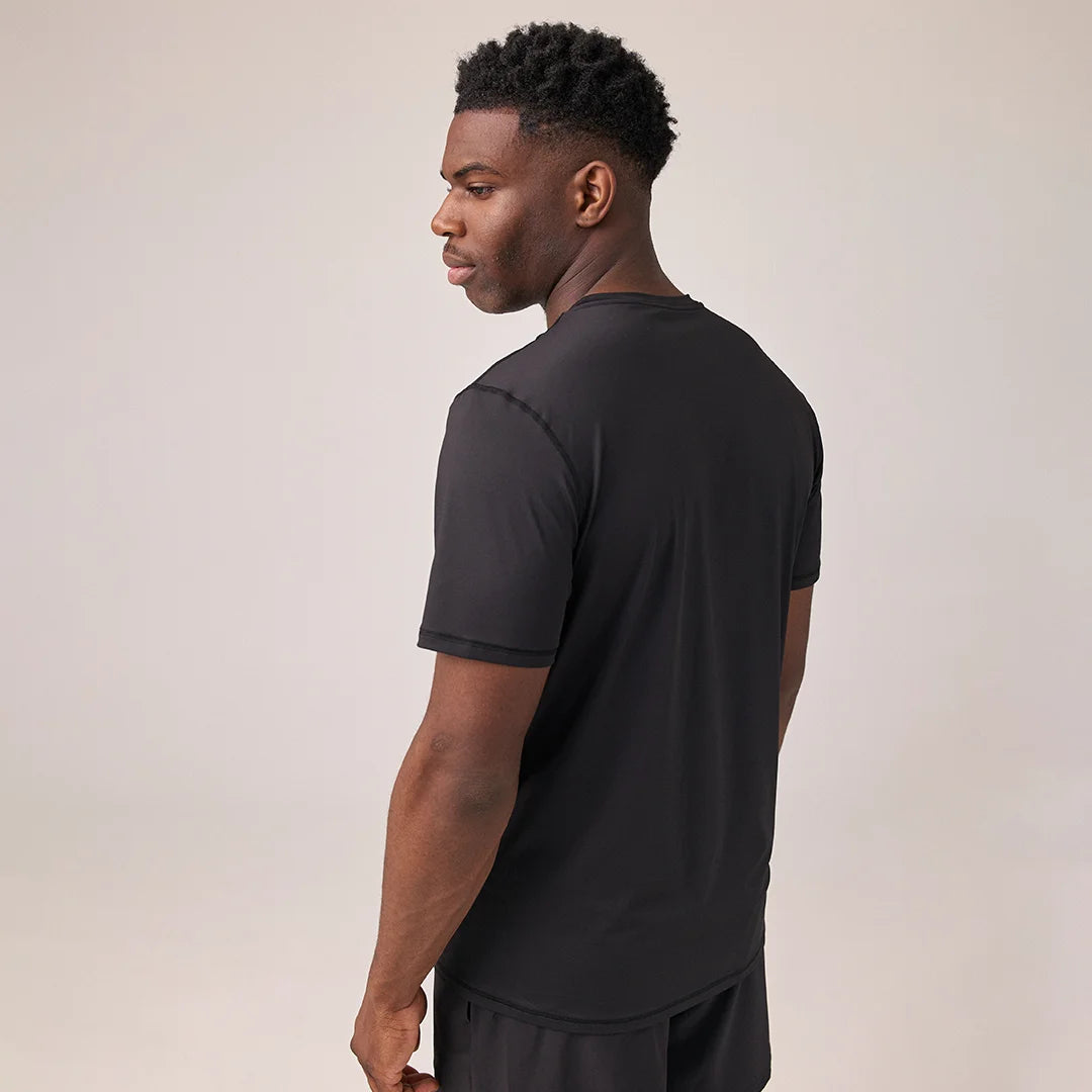 Trainingsshirt mit Reflexstreifen Herren | Schwarz – 5