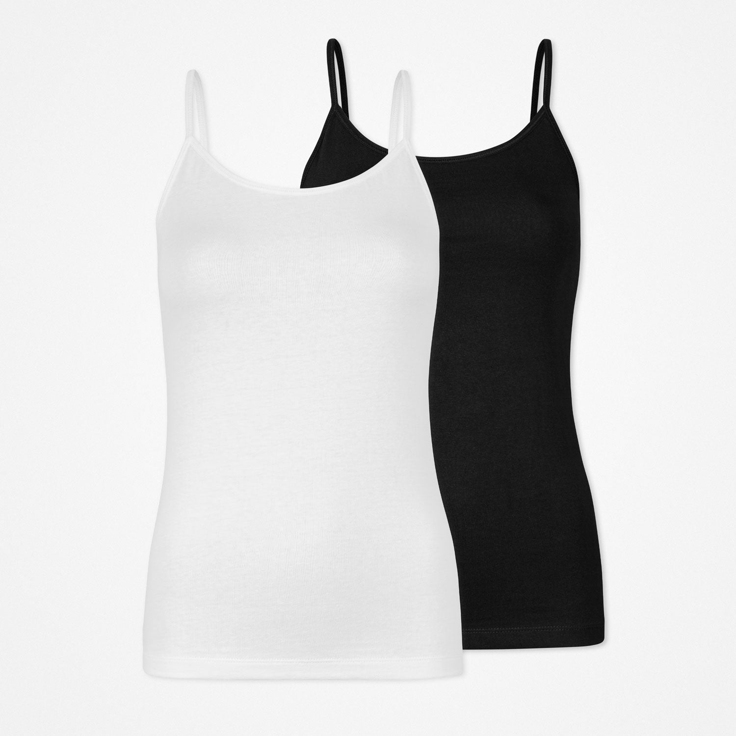 Damen Spaghetti Tops | Schwarz-Weiß – 10
