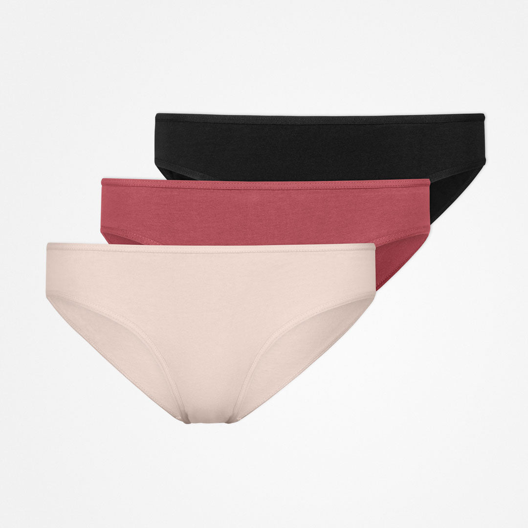 Damenslips | Mix (Apricot/Mauve/Schwarz) – 8