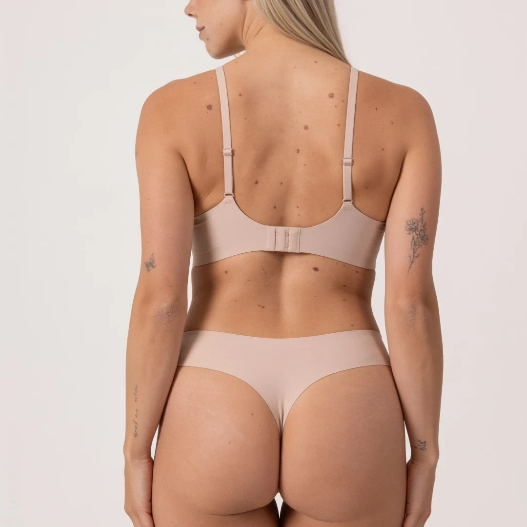 Microfiber Seamless Tanga | Beige – 9