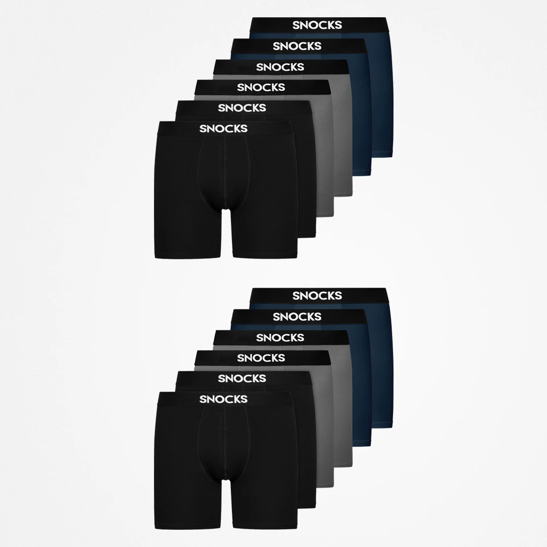 Lange Boxershorts | Mix (Schwarz/Grau/Dunkelblau) – 11