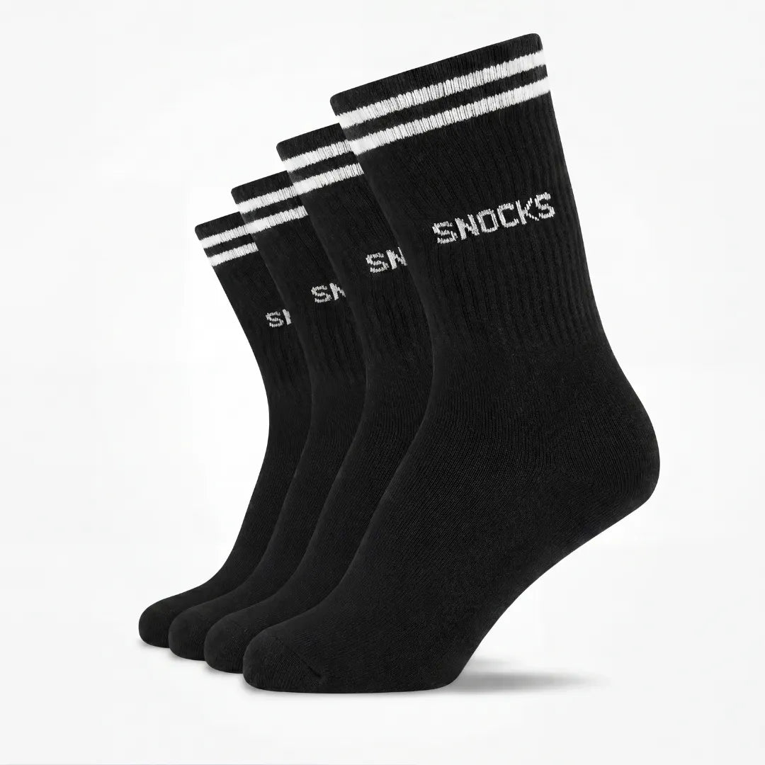 Hohe Sportsocken mit Streifen Kinder | Schwarz – 11