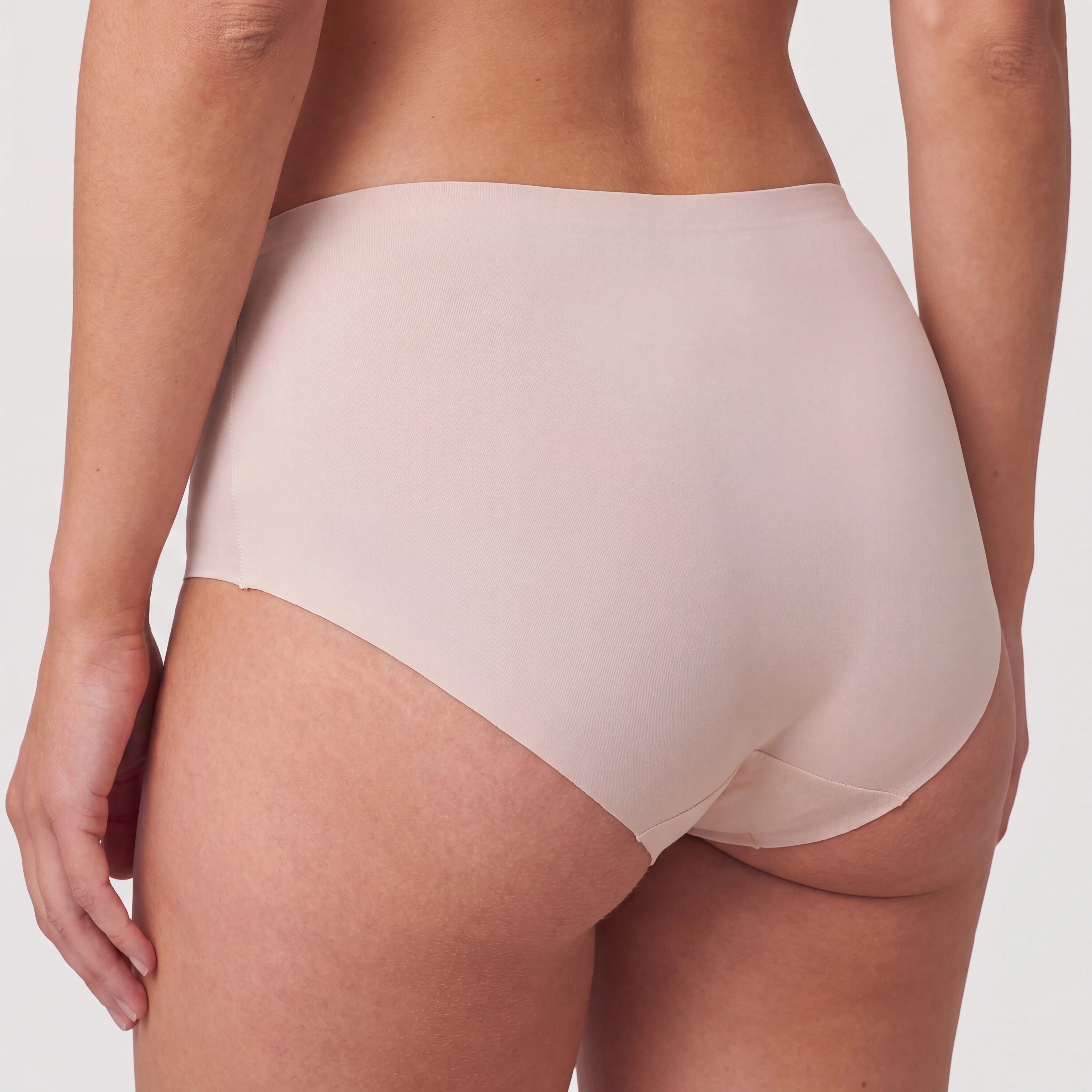 Microfiber High Waist Seamless Hipster | Beige – 3