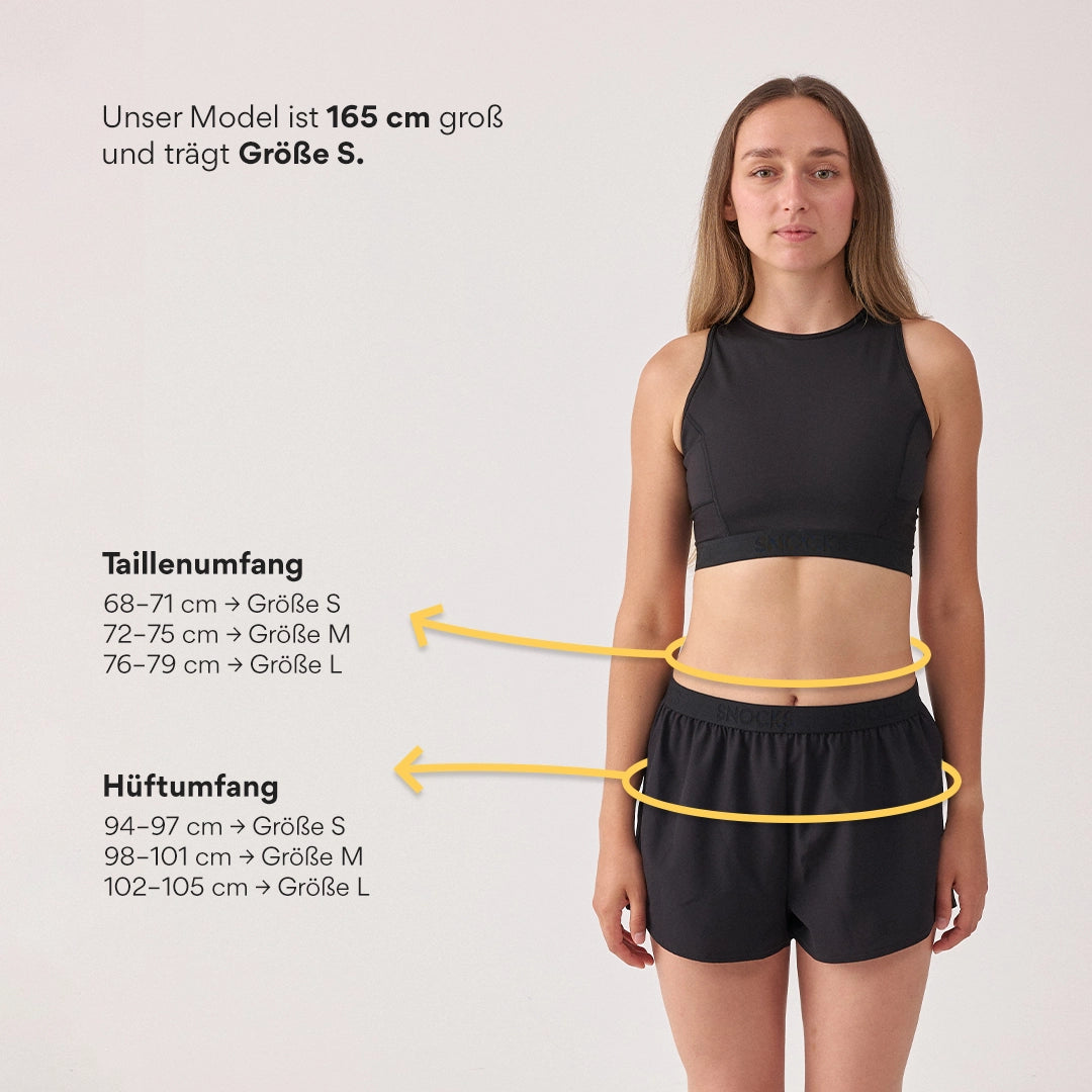 Kurze Laufshorts Damen | Schwarz – 11