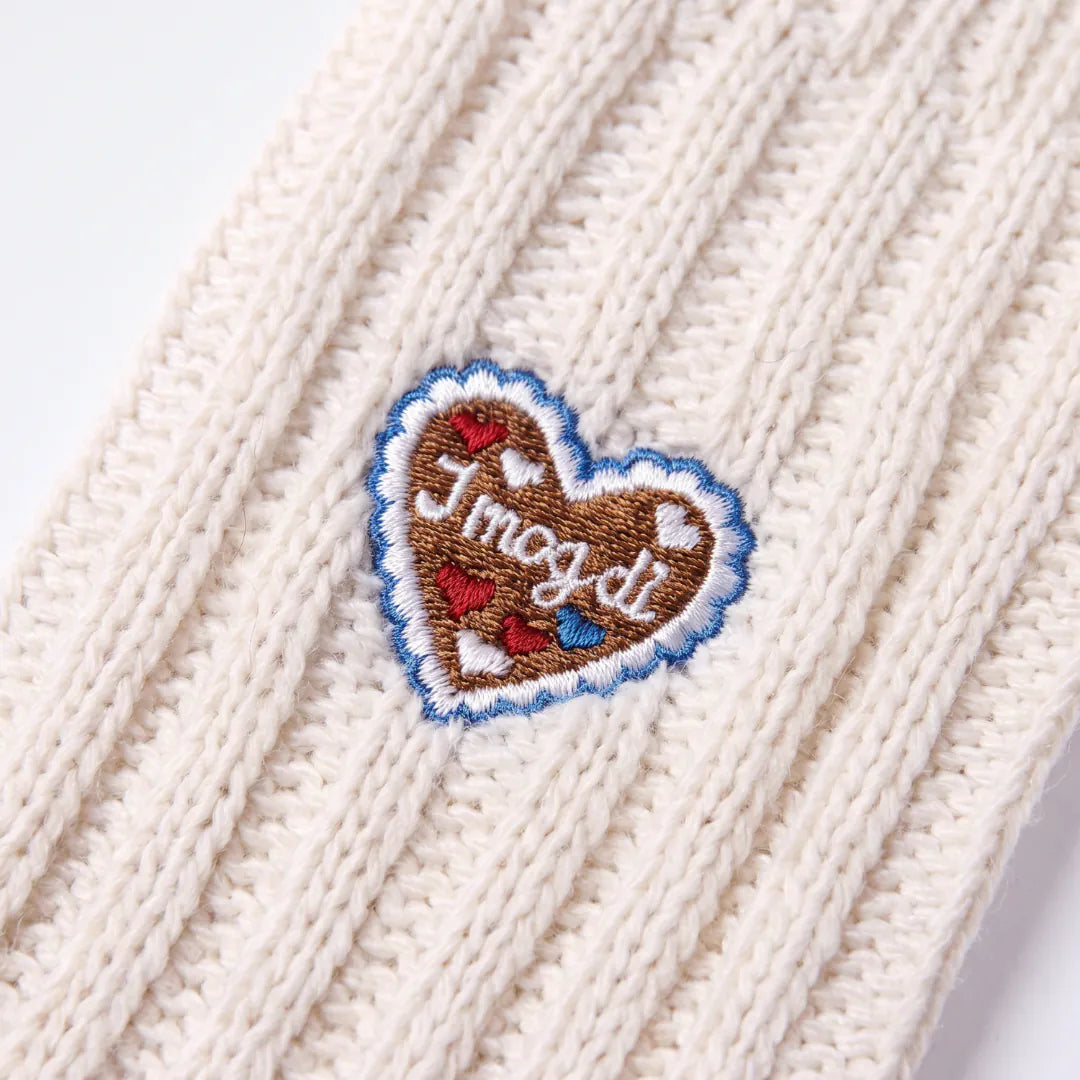 Norweger Socken | Off White "Lebkuchenherz & Brezn"-Edition – 7