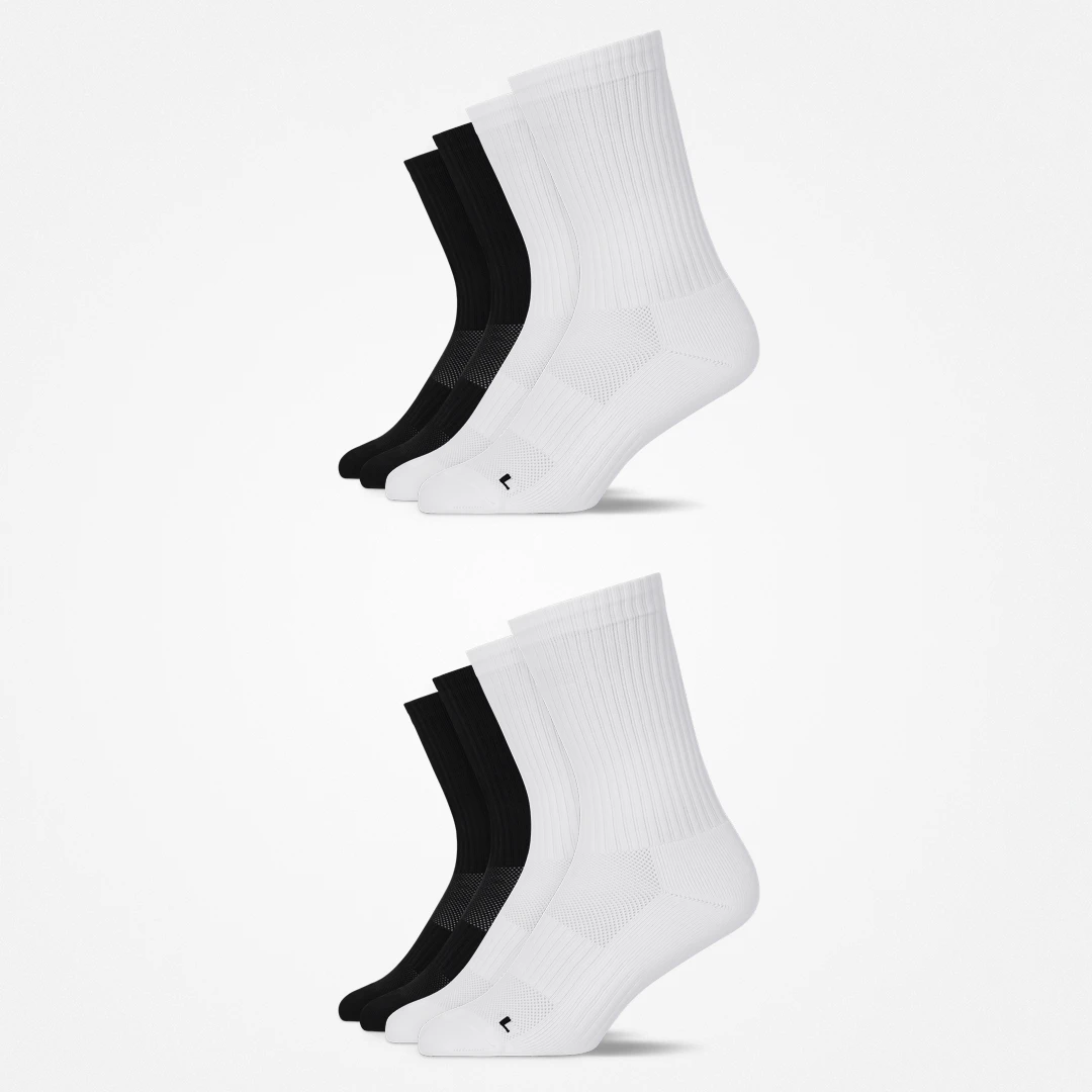 Hohe Laufsocken | Schwarz-Weiß – 10