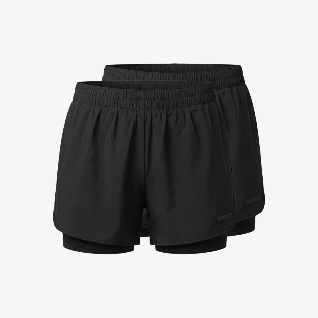 2 in 1 Sport Shorts Damen | Schwarz – 11