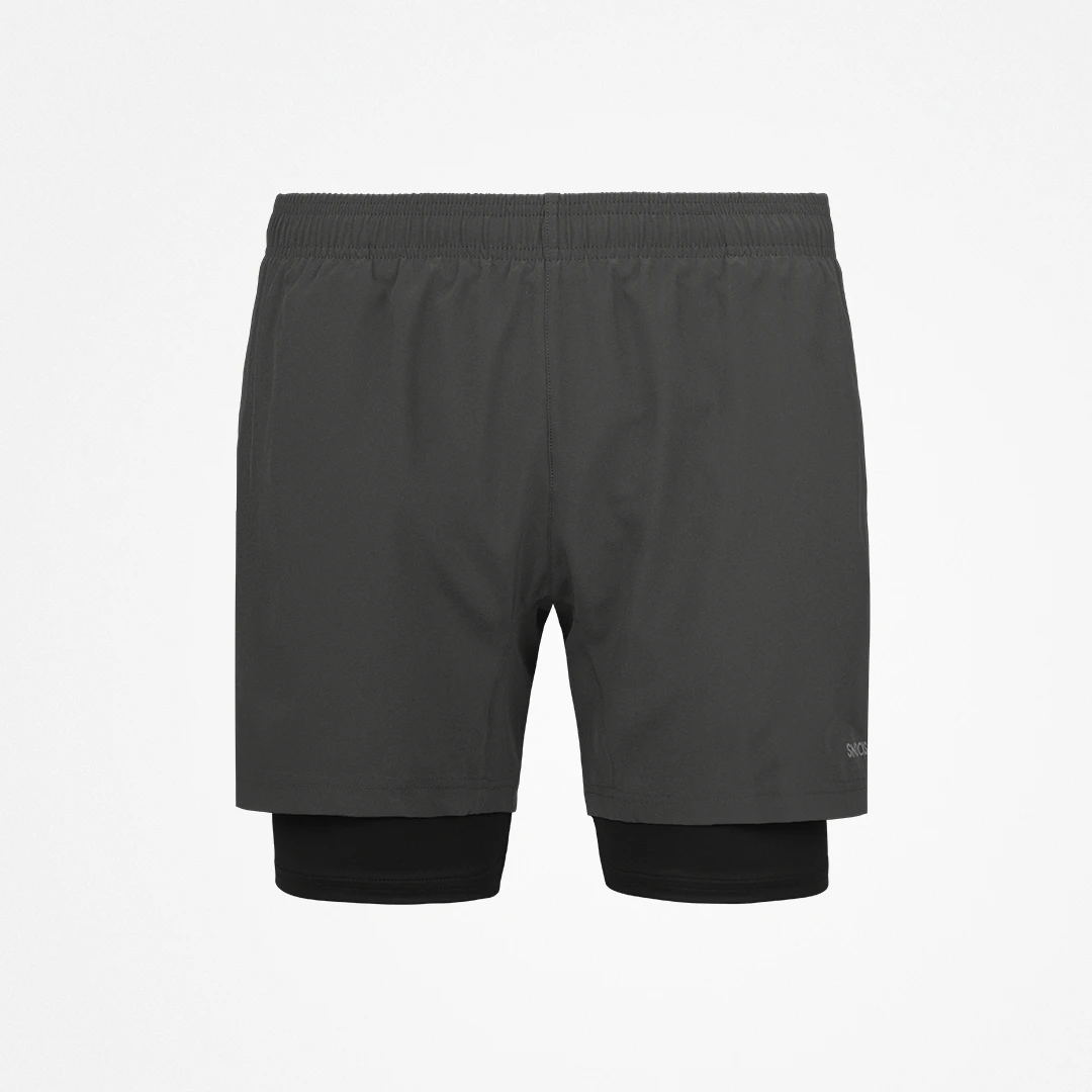 2 in 1 Shorts Herren | Dunkelgrau
