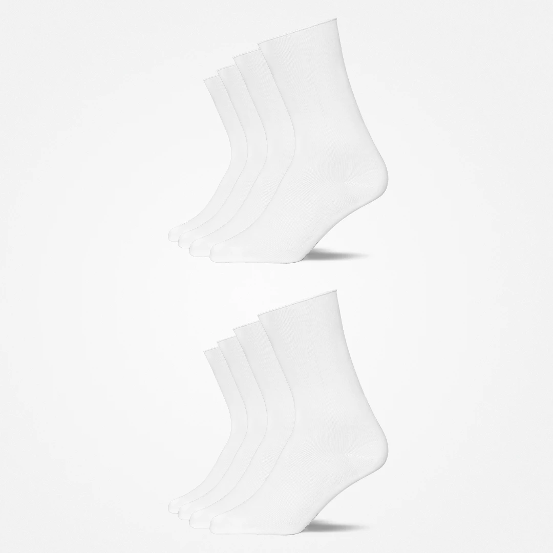 Klassische Damen Socken | Weiß – 13