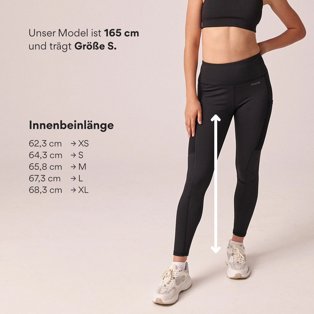 Leggings mit Tasche | Schwarz – 12