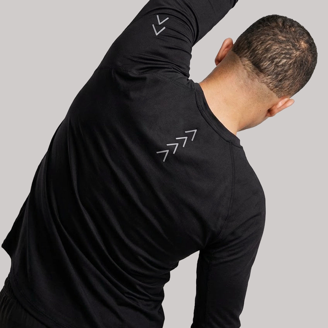Laufshirt langarm Herren | Schwarz – 4
