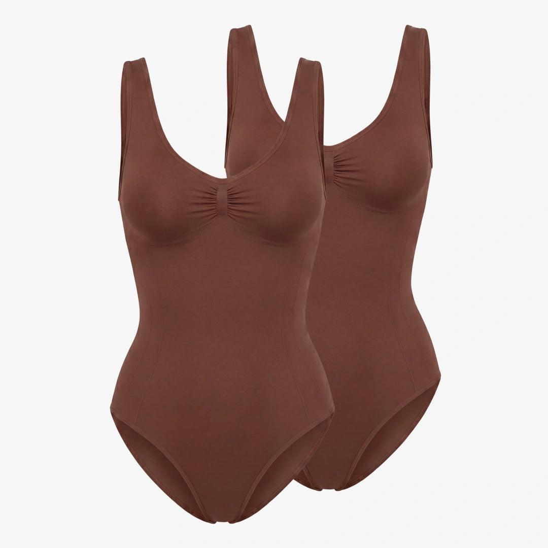 Shaping Body mit breiten Trägern | Braun – 10