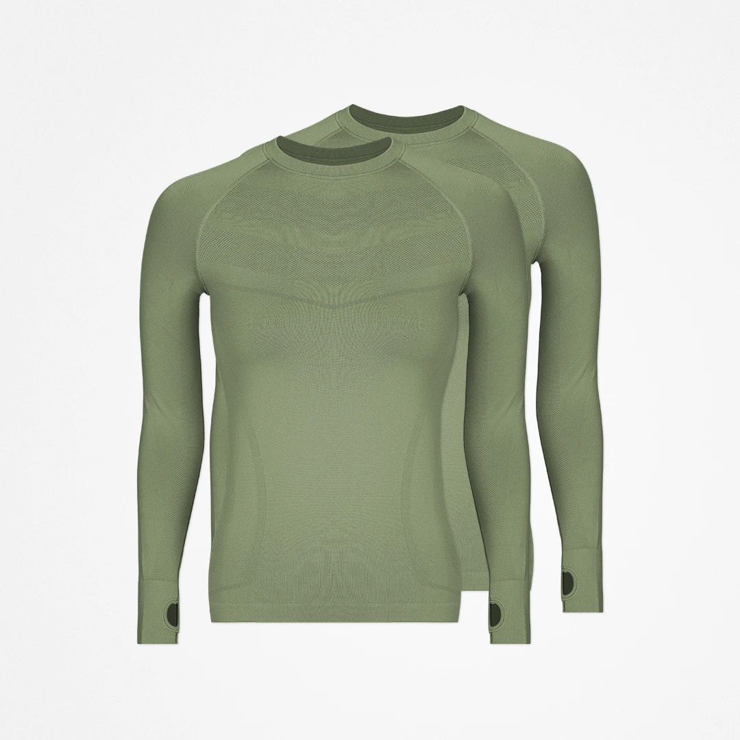 Sportshirt langarm Damen | Pastellgrün – 12