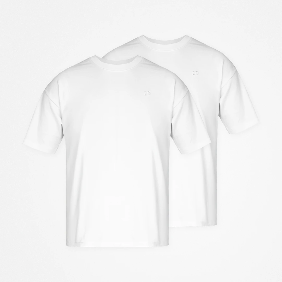 Oversized T-Shirt Herren | Weiß – 10