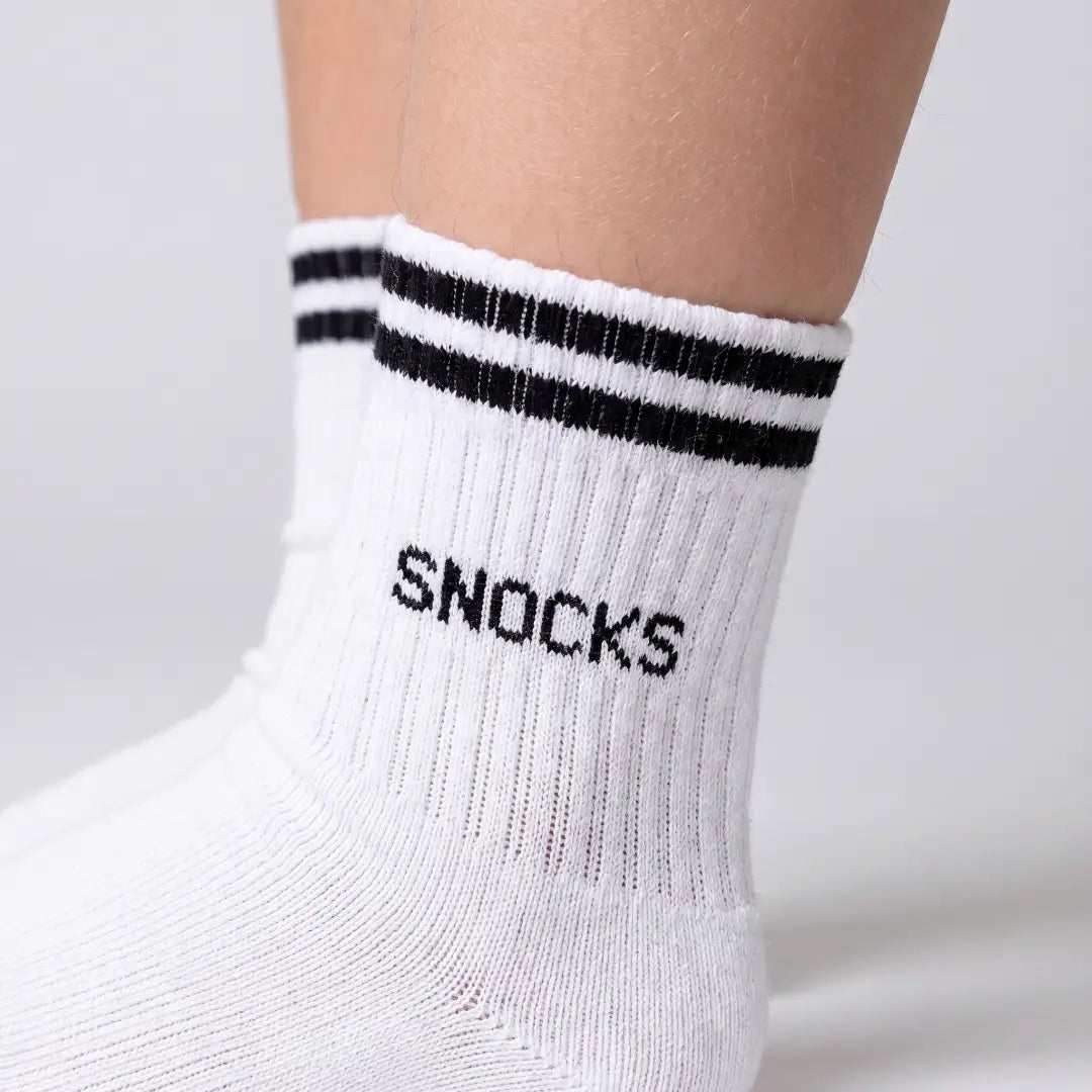 Hohe Sportsocken mit Streifen Kinder | Weiß – 8