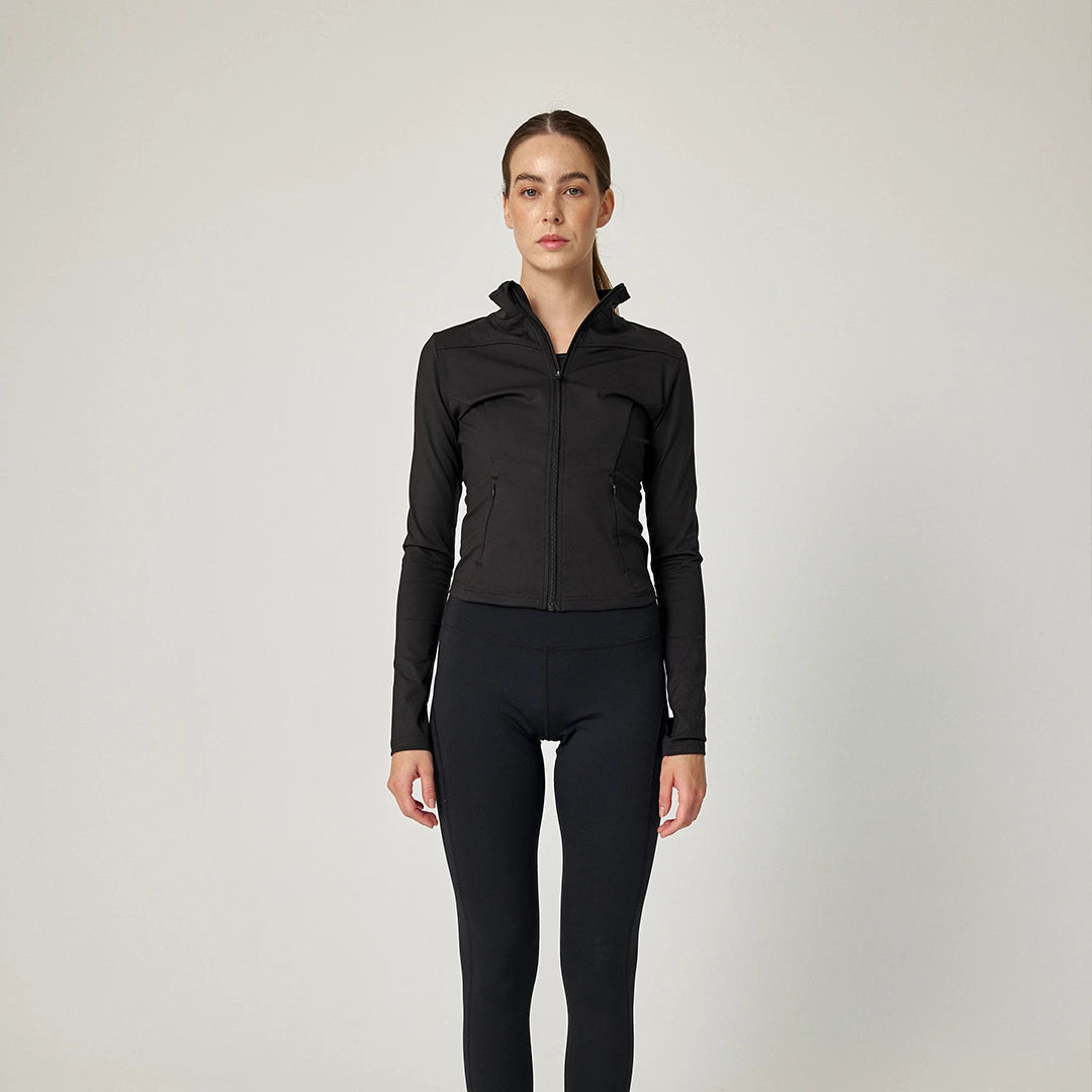 Sportjacke Damen mit Reißverschluss | Schwarz – 11