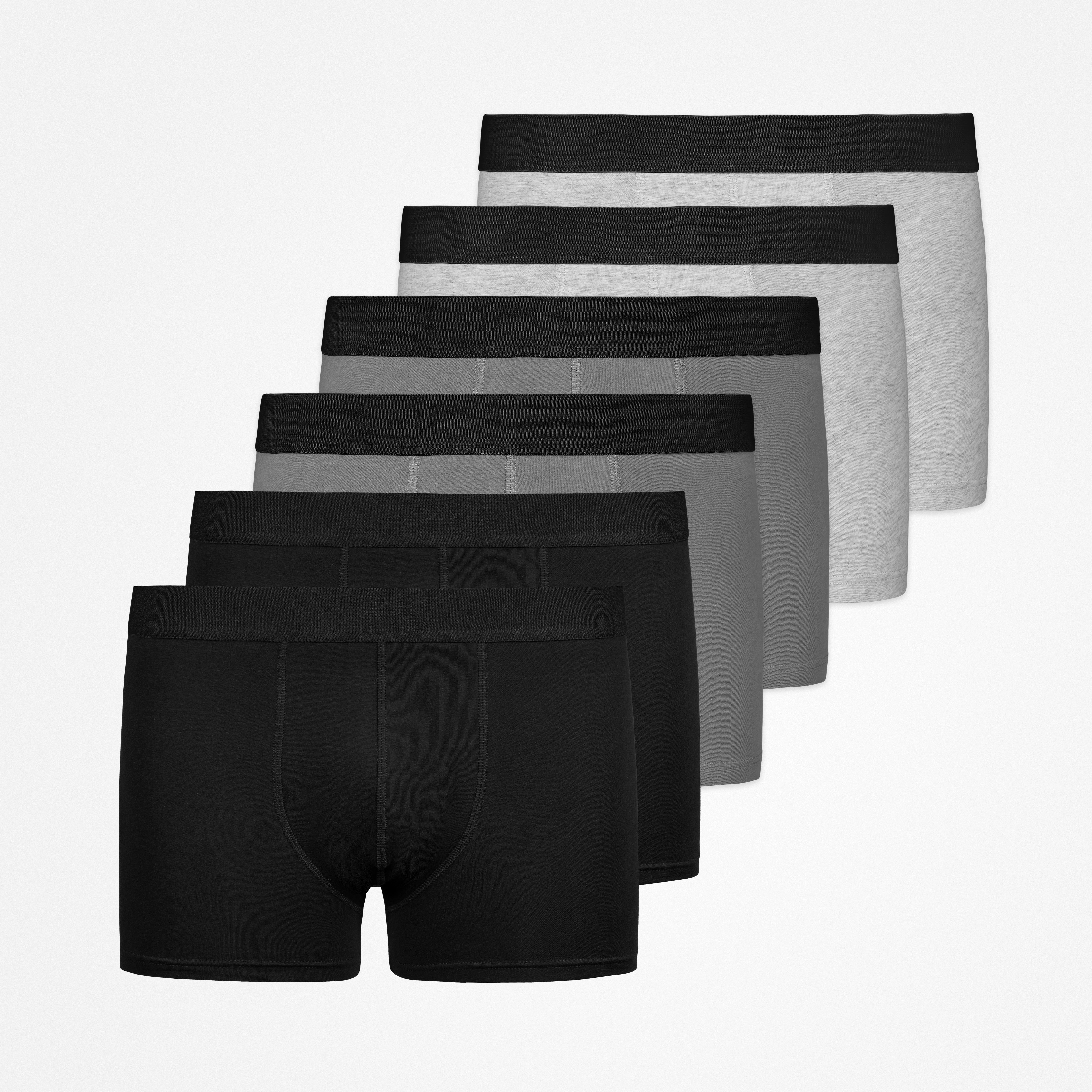 Boxershorts ohne Logo | Mix (Schwarz/Grau/Hellgrau) – 10