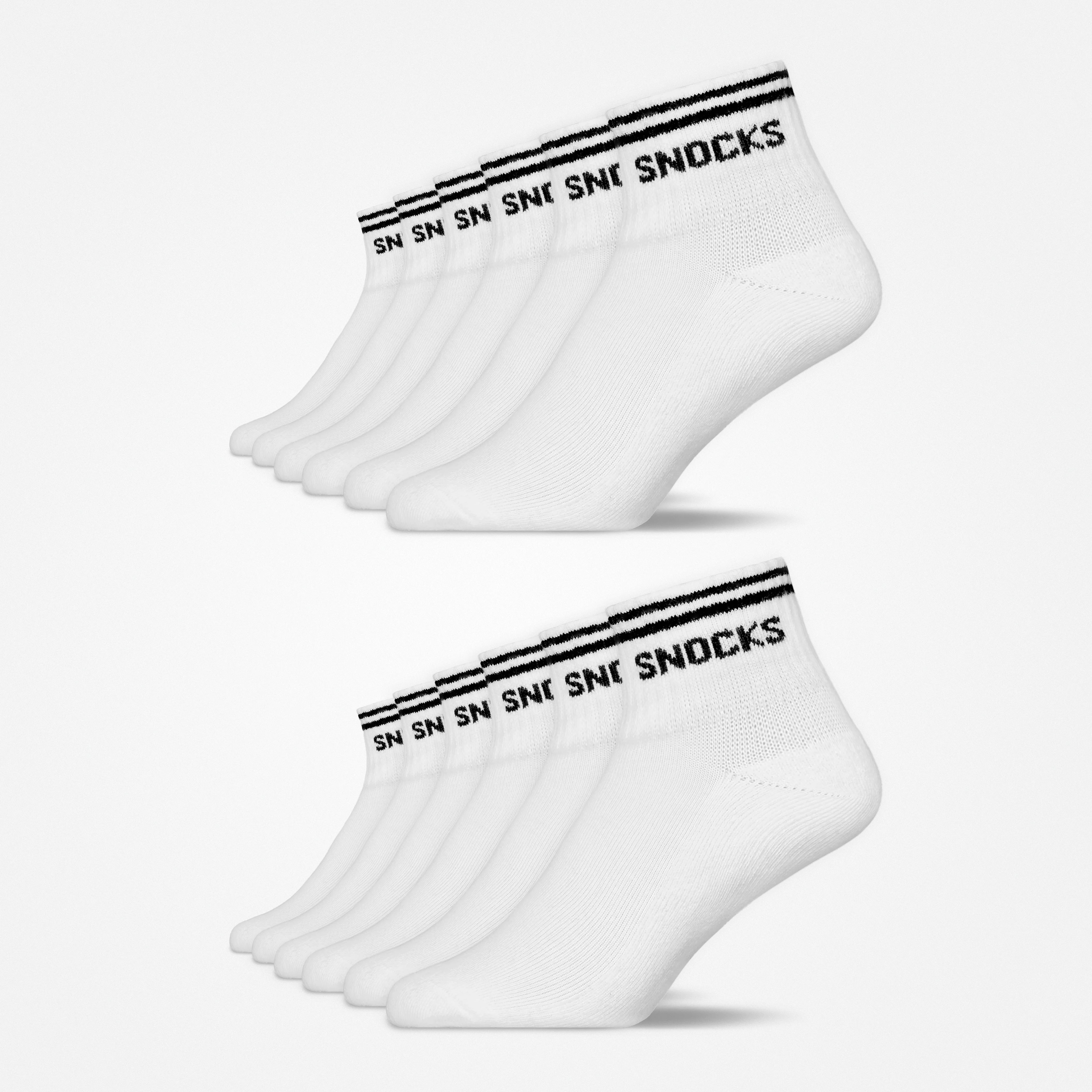 Retro Sneaker Socken | Weiß (Streifen) – 11