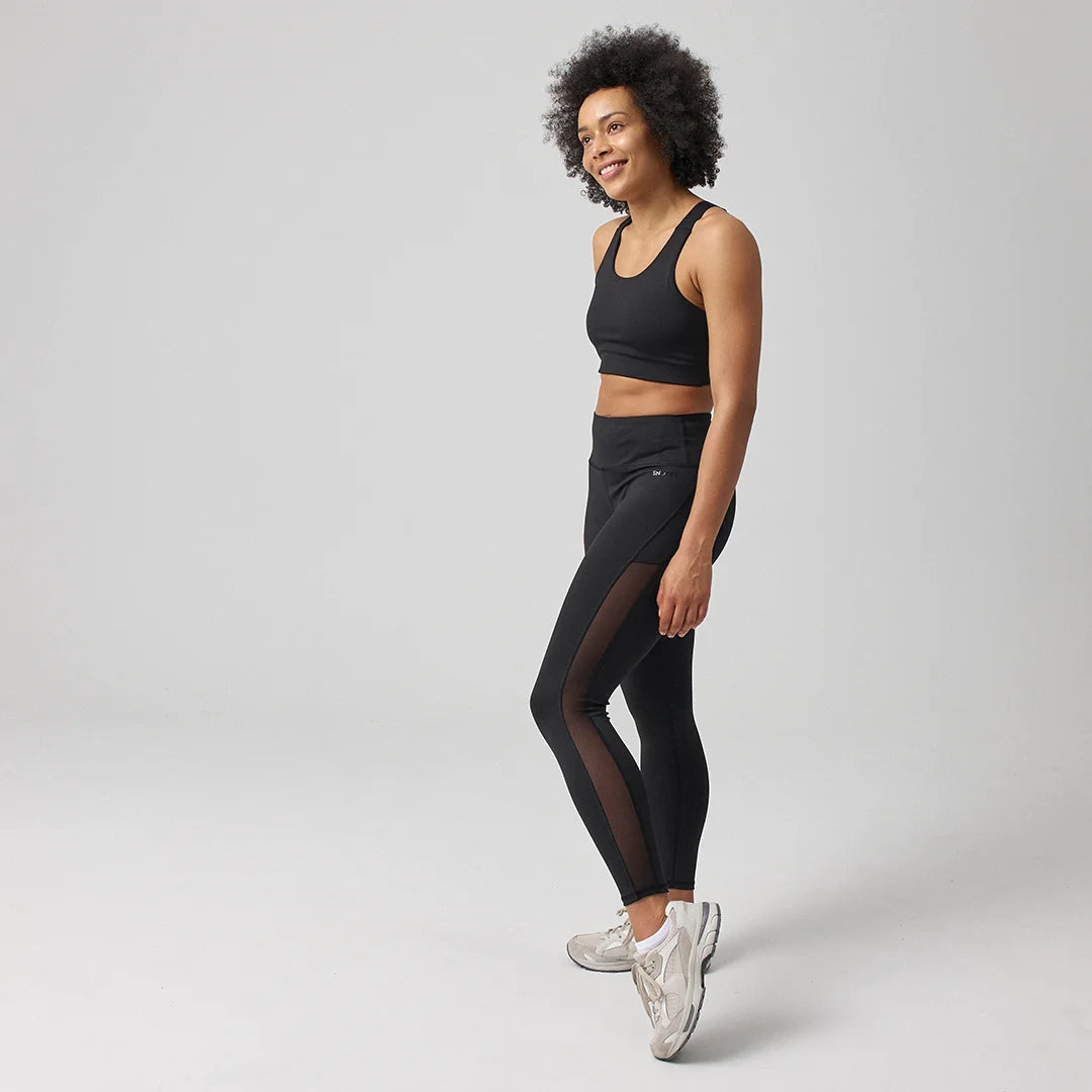 High Waist Leggings Mesh | Schwarz – 7