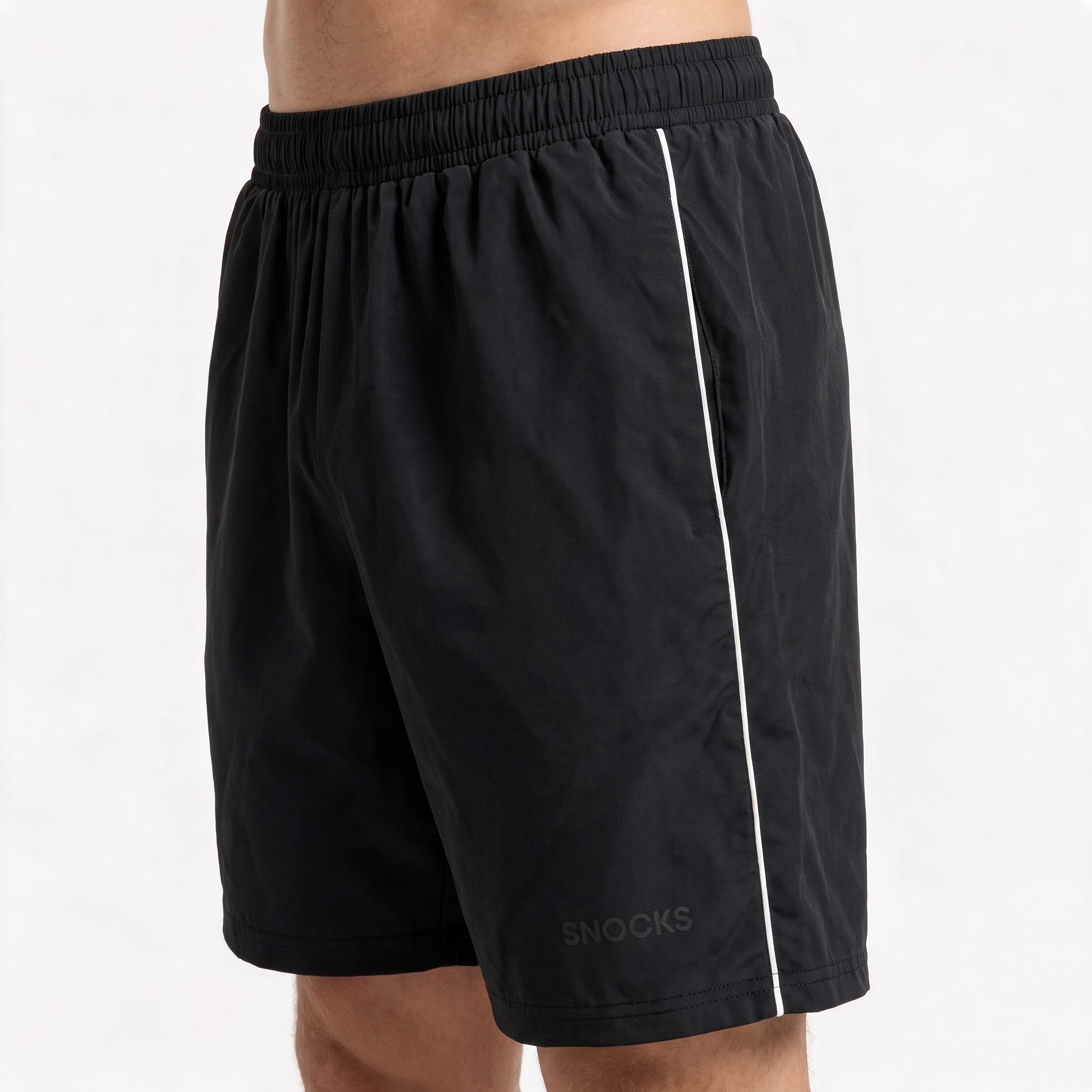 Sport Shorts Herren mit Kontraststreifen | Schwarz – 7