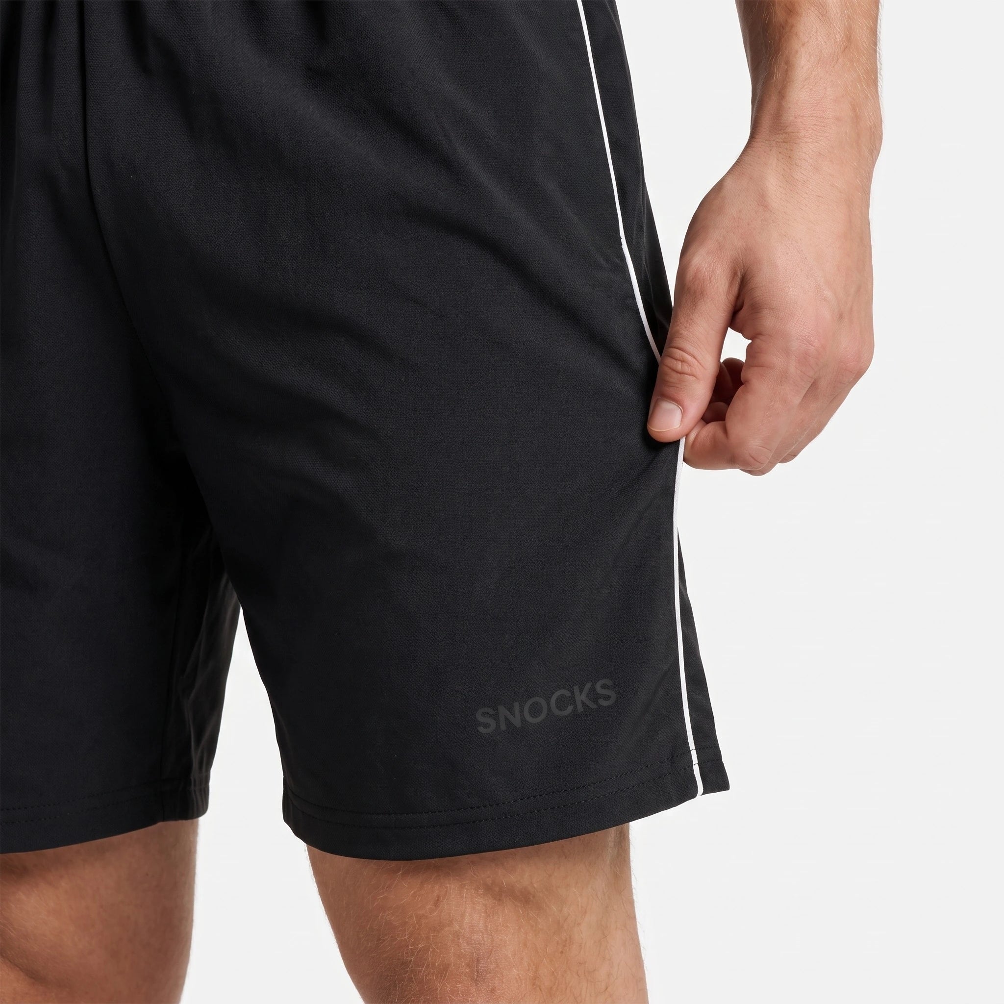 Sport Shorts Herren mit Kontraststreifen | Schwarz – 6