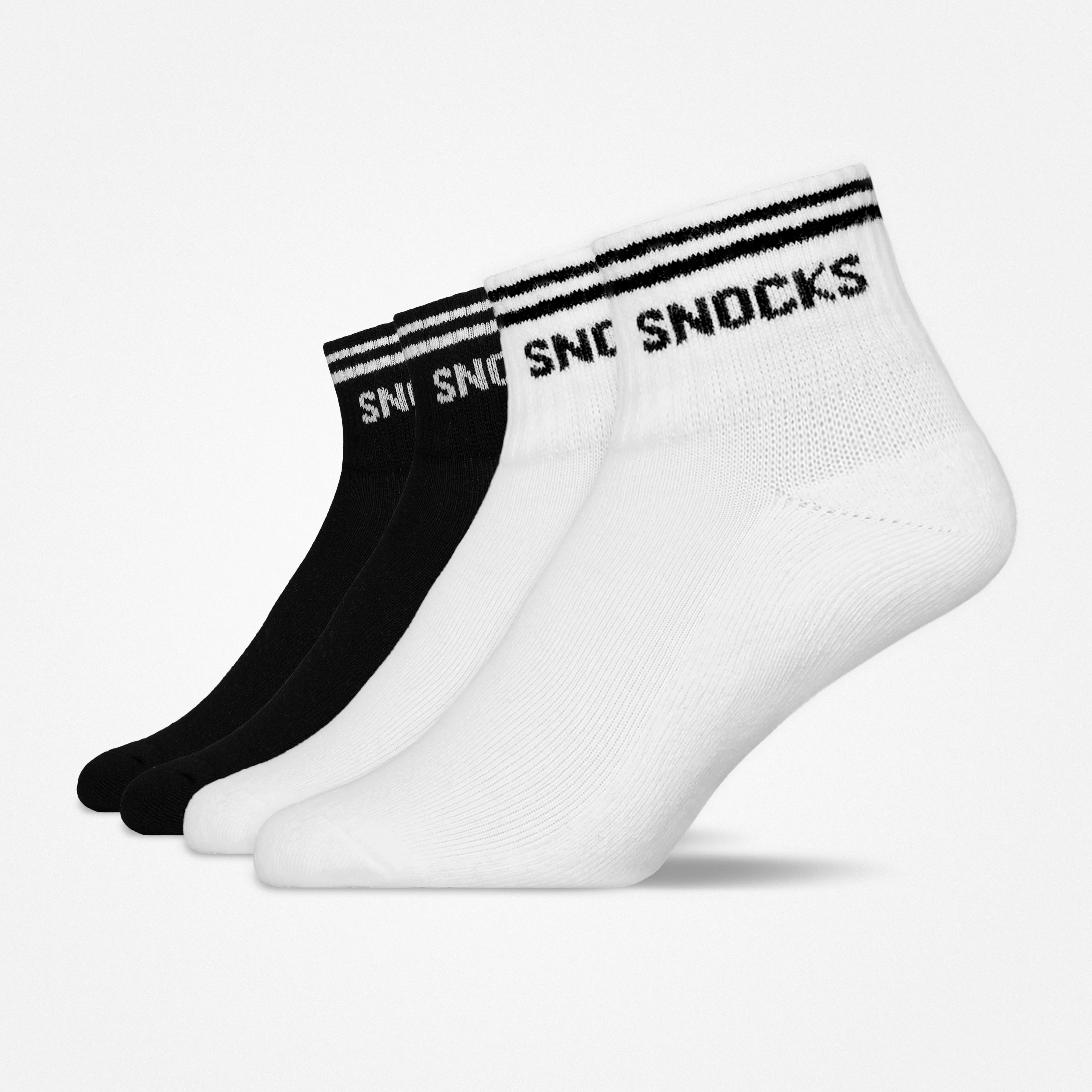 Retro Sneaker Socken | Schwarz-Weiß (Streifen) – 9