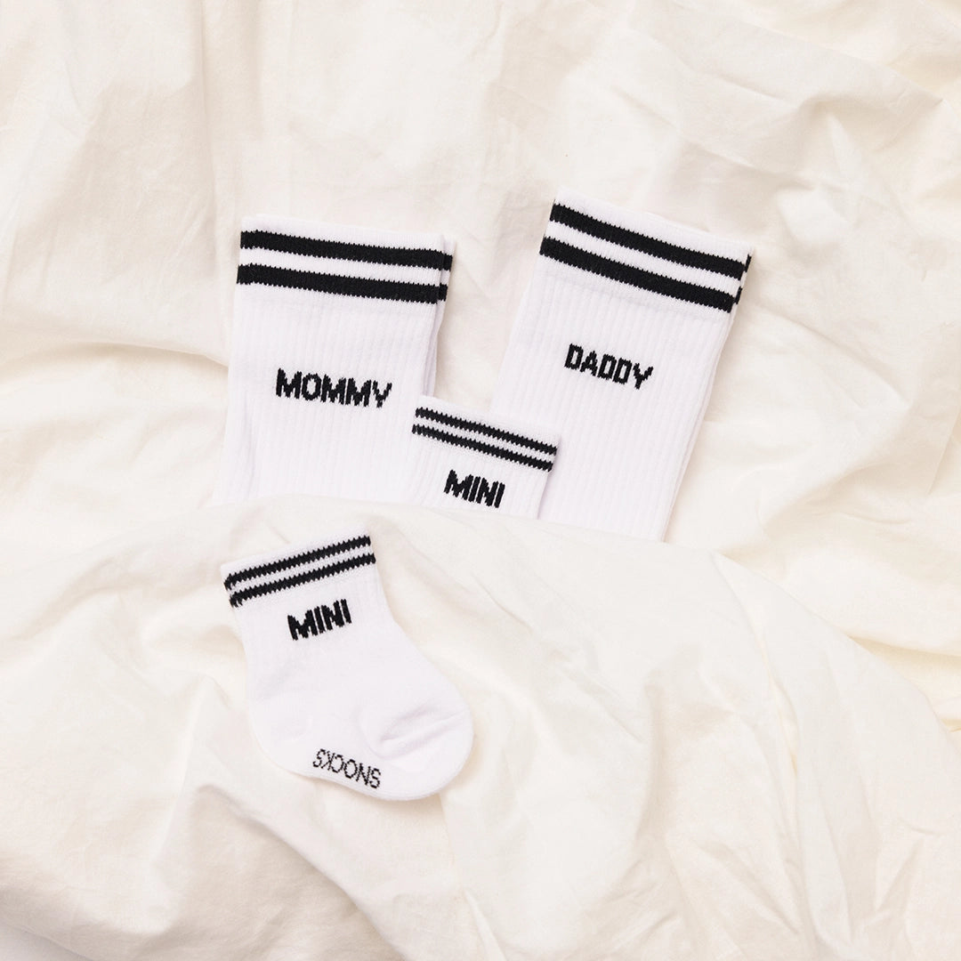 Familiensocken „Mommy, Daddy, Mini“ | Weiß – 4