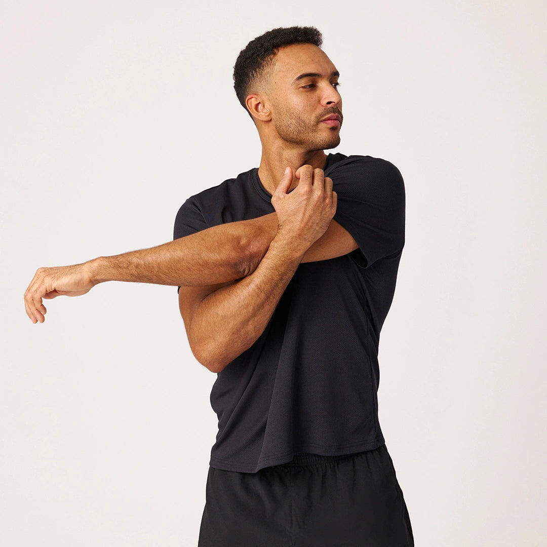 Trainingsshirt Allover Mesh Herren | Schwarz – 2