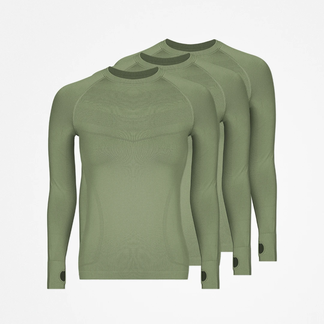Sportshirt langarm Damen | Pastellgrün – 13