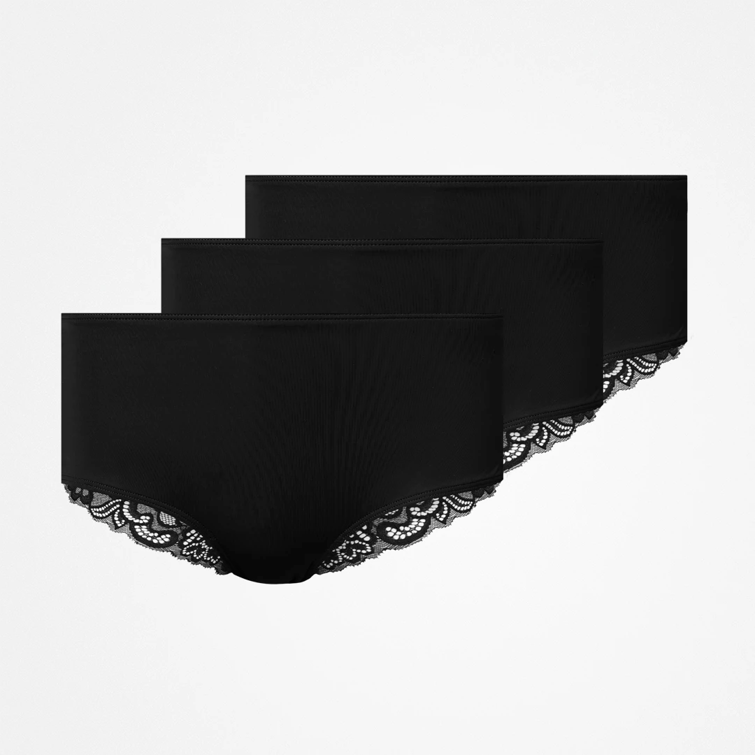 Seamless Hipster mit Spitze | Schwarz – 8