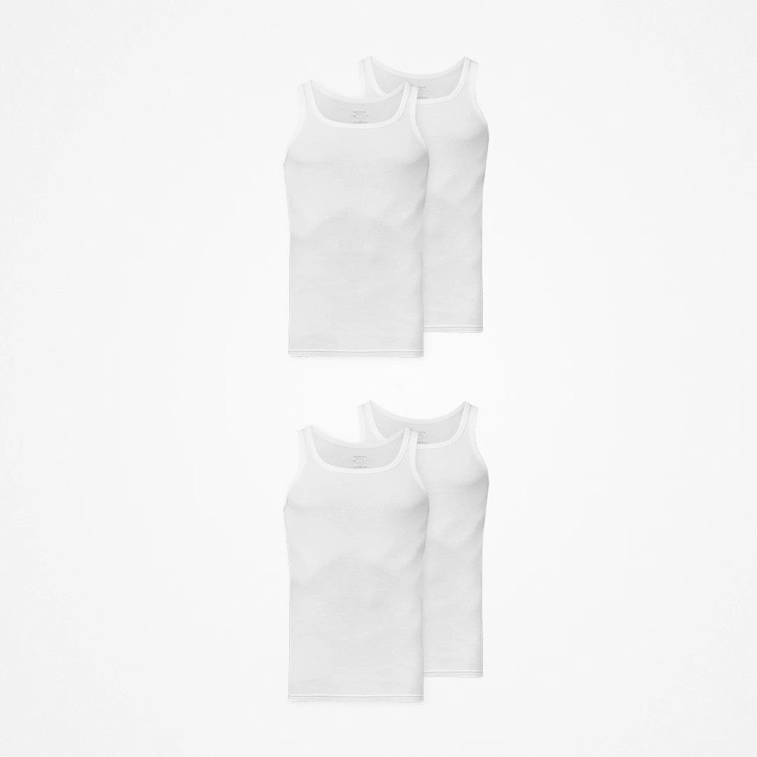 Unterhemd Tank Top Herren | Weiß – 8