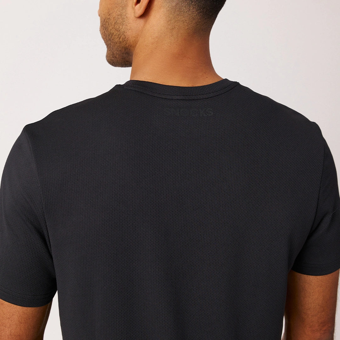 Trainingsshirt Allover Mesh Herren | Schwarz – 5