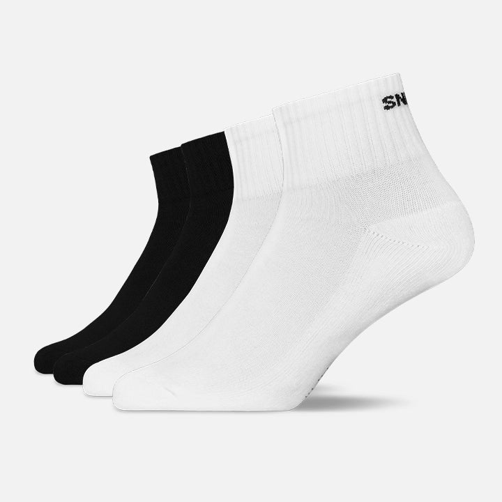 Retro Sneaker Socken | Mix (Schwarz/Weiß) (SNOCKS) – 9