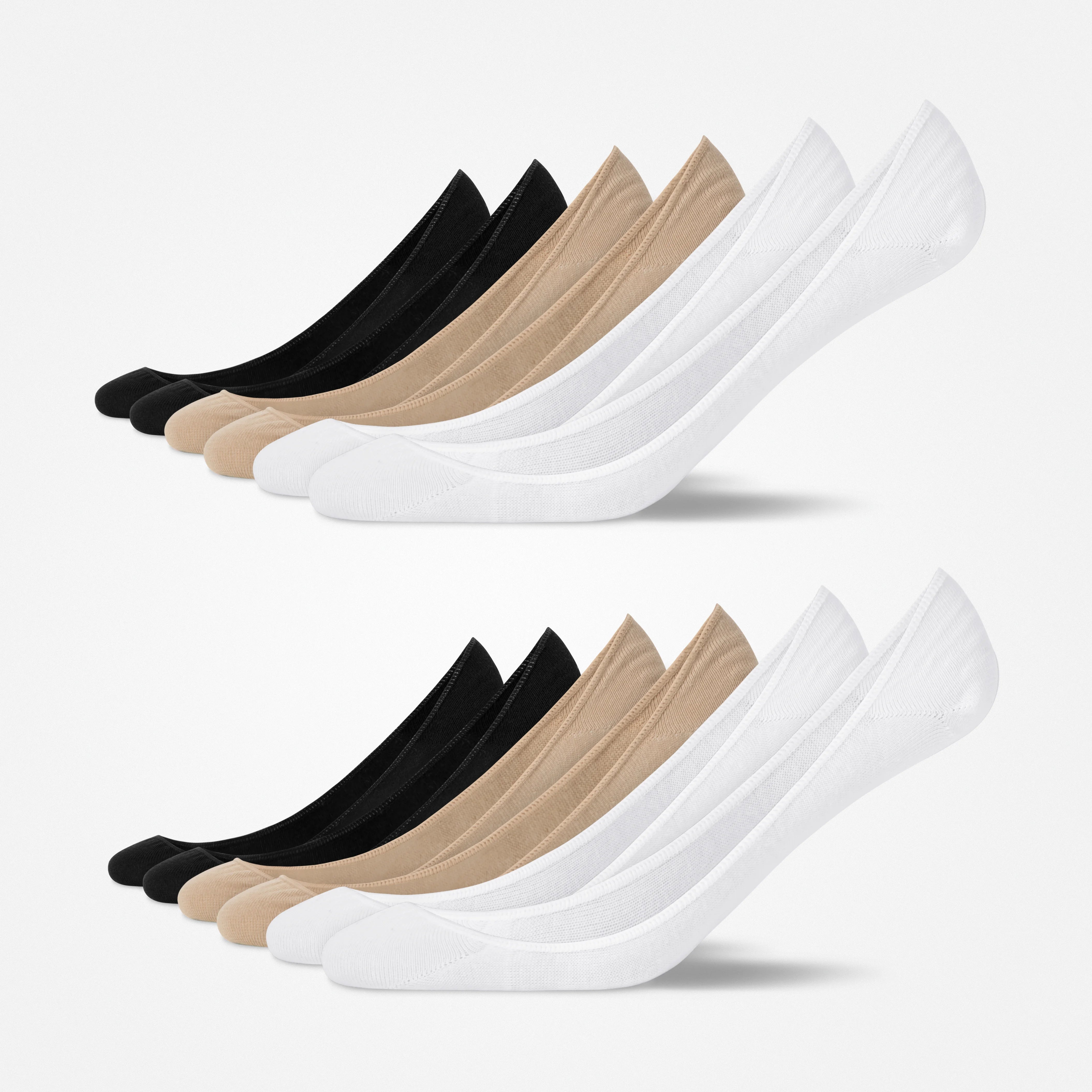 Loafer Socken | Mix (Schwarz/Weiß/Beige) – 10