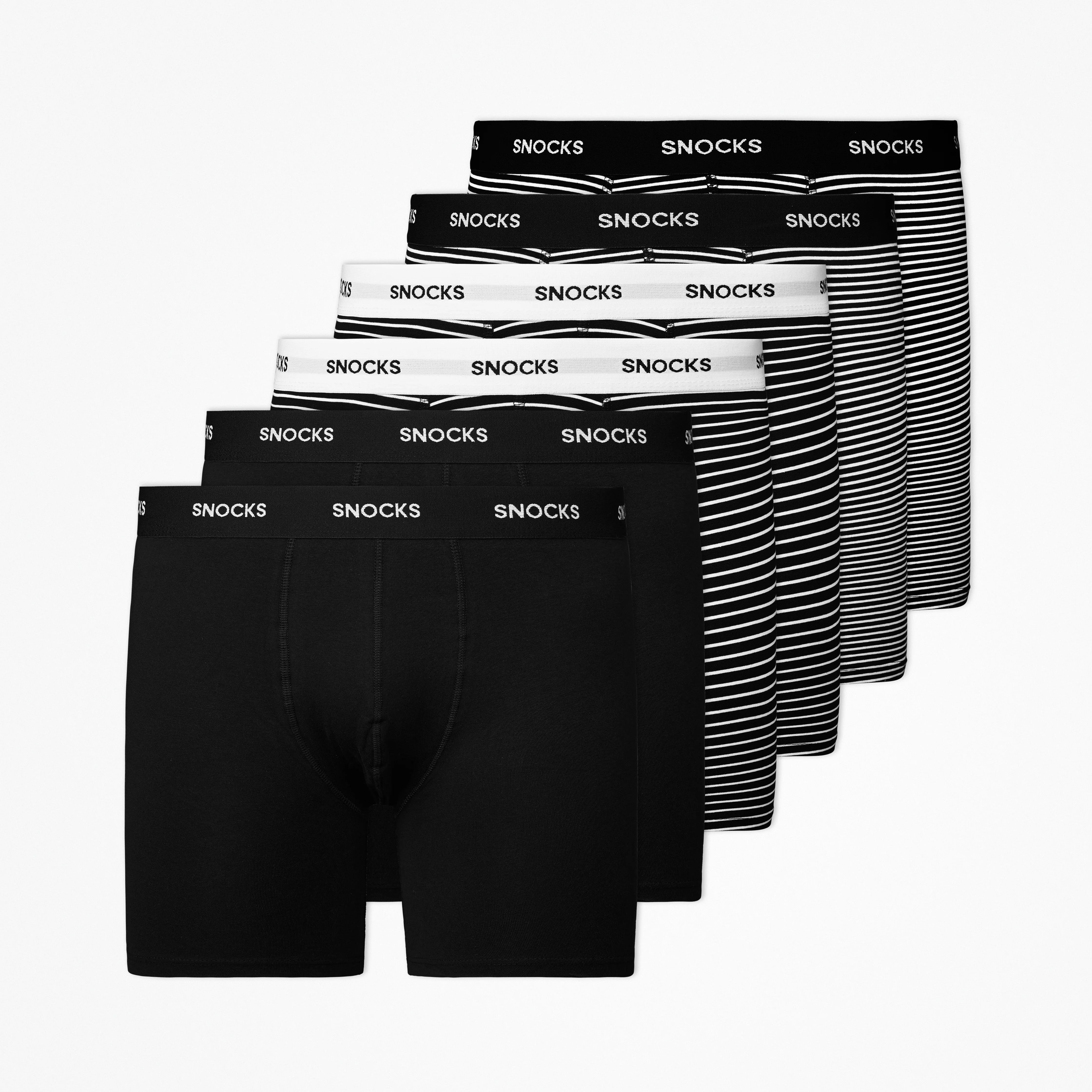 Lange Boxershorts mit Streifen | Schwarz – 10