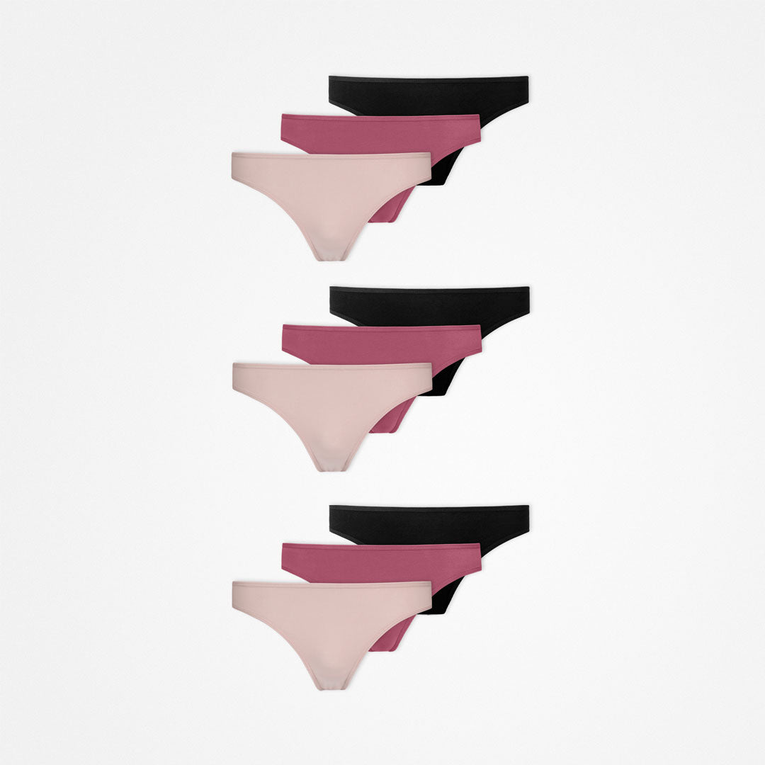 Tangas | Mix (Apricot/Mauve/Schwarz) – 12