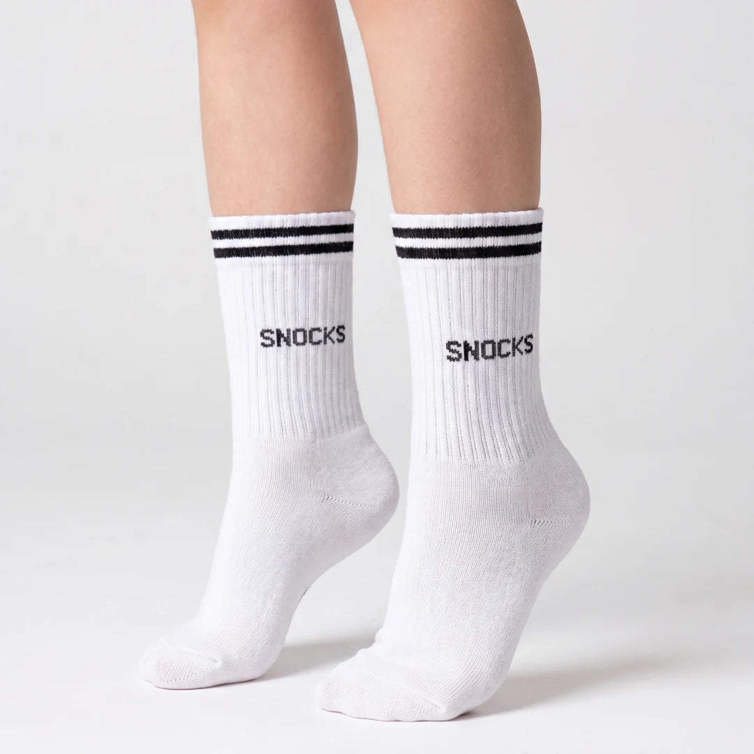 Hohe Sportsocken mit Streifen Kinder | Weiß – 2