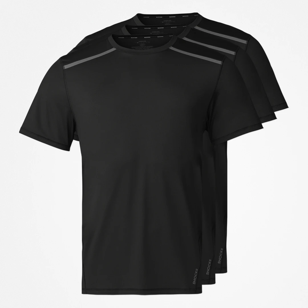 Trainingsshirt mit Reflexstreifen Herren | Schwarz – 12
