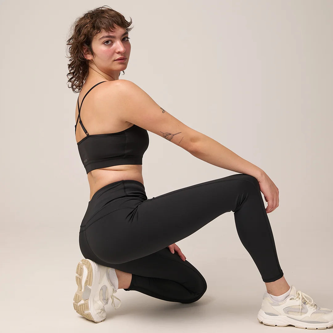High Waist Leggings V Cross | Schwarz – 7