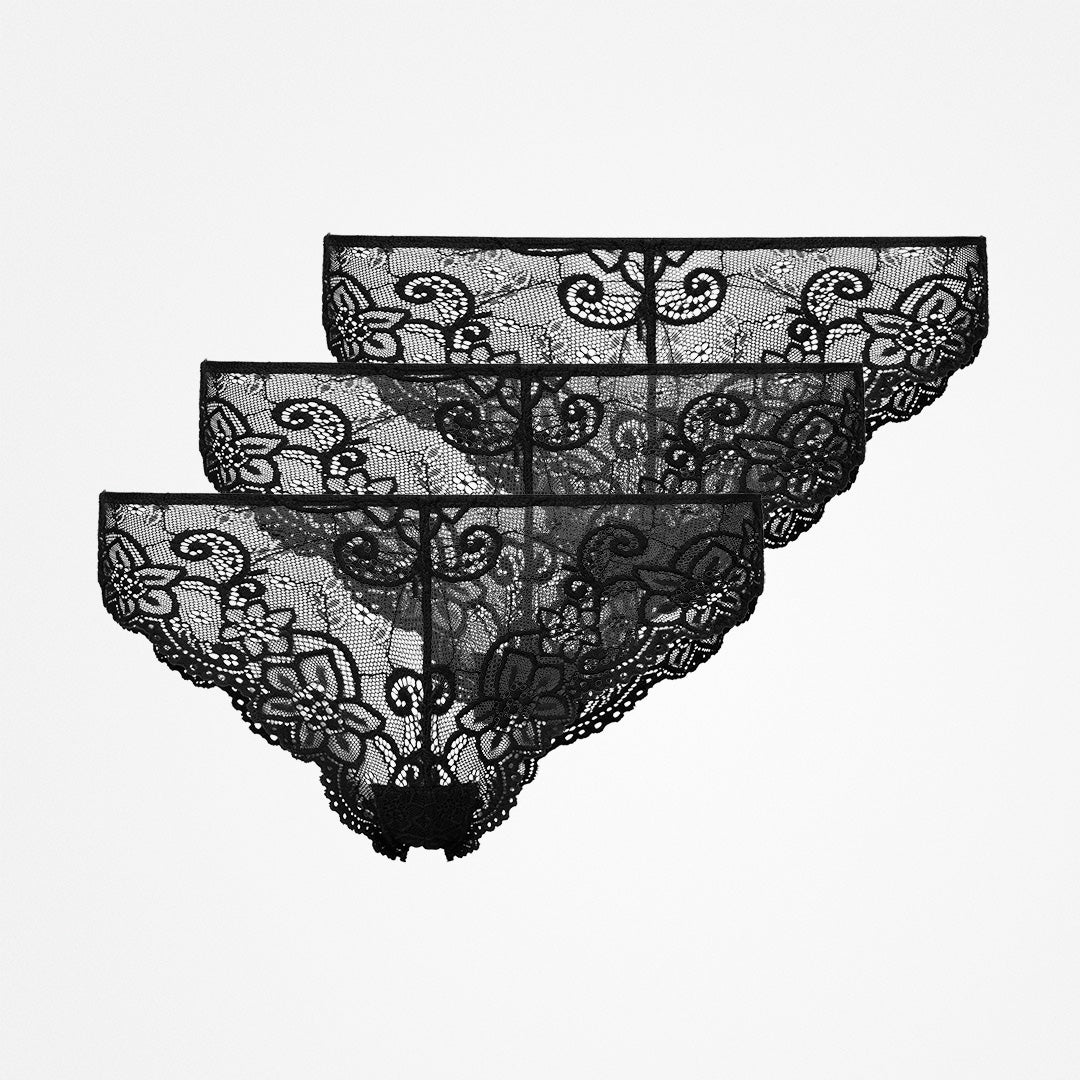 Brazilian Slips aus Spitze | Schwarz – 10