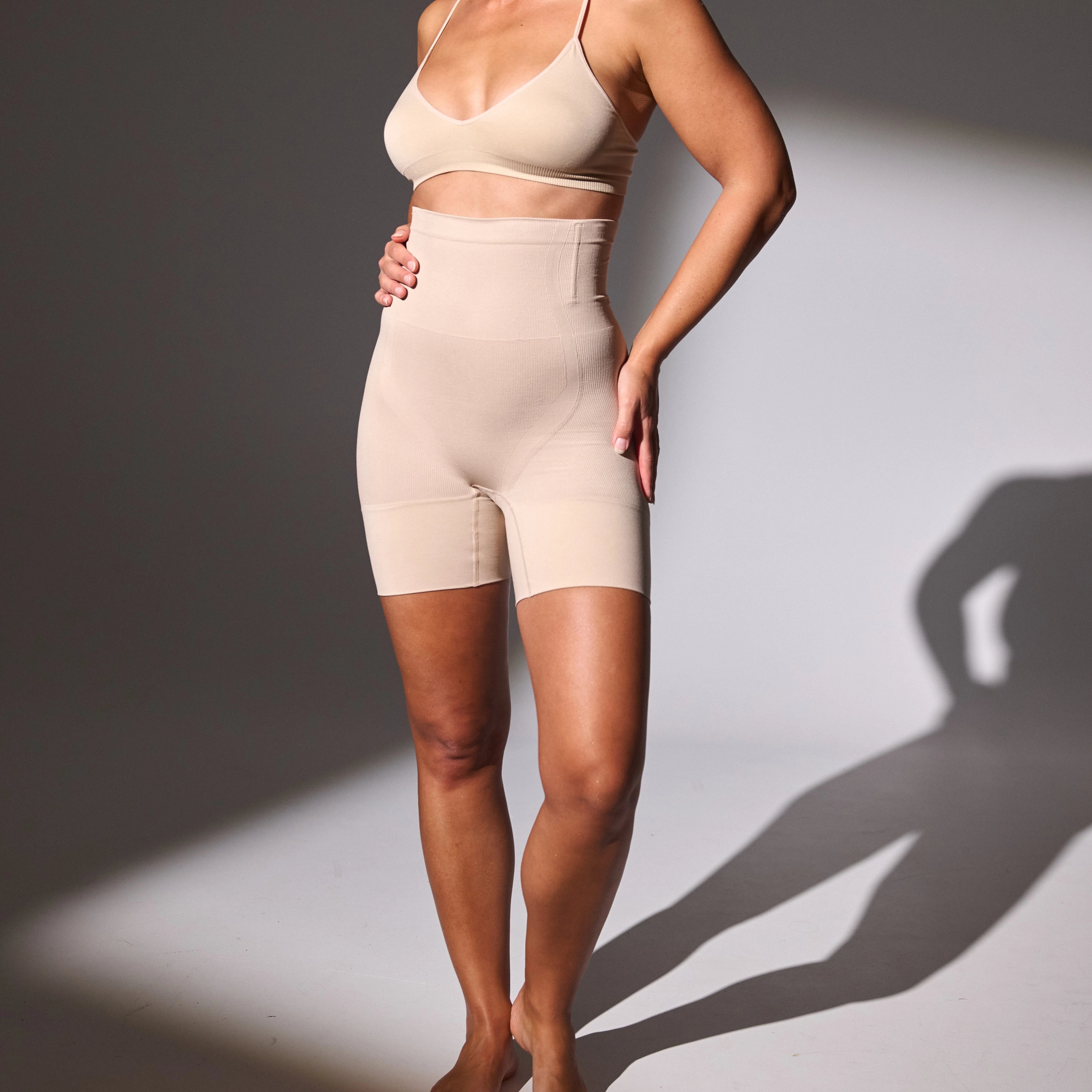 Stark formende Shaping Shorts High Waist | Beige – 11