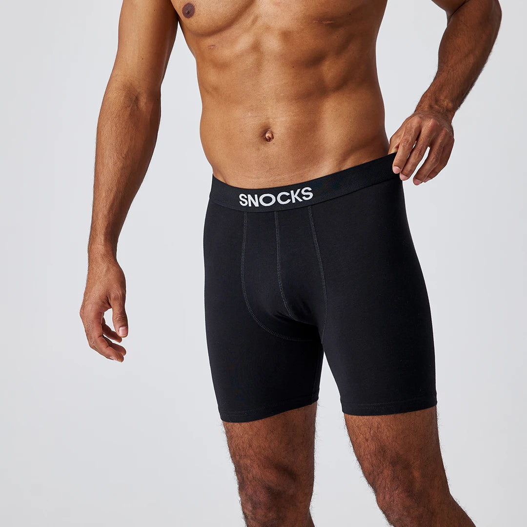 Lange Boxershorts | Mix (Schwarz/Grau/Dunkelblau) – 3