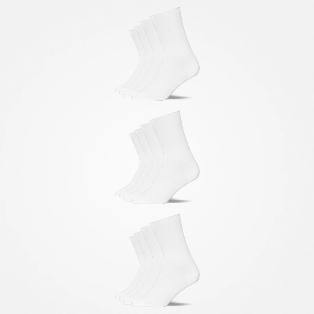 Klassische Damen Socken | Weiß – 14