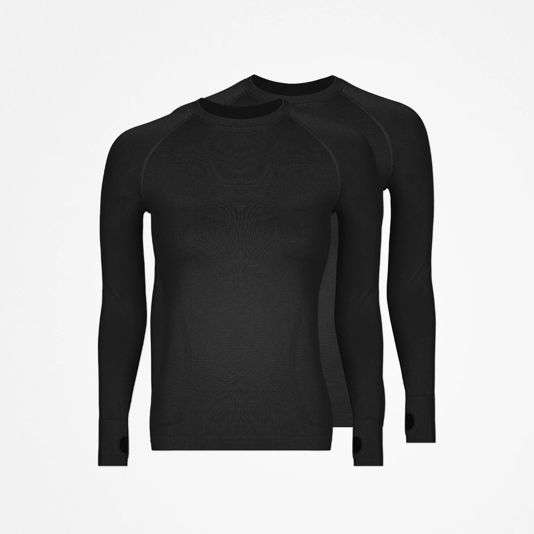 Sportshirt langarm Damen | Schwarz – 11