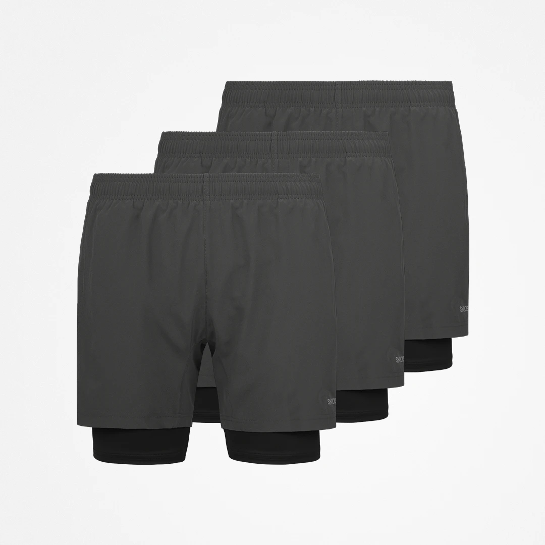2 in 1 Shorts Herren | Dunkelgrau – 12