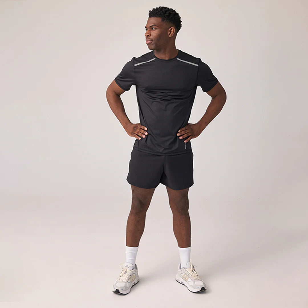 Trainingsshirt mit Reflexstreifen Herren | Schwarz – 2