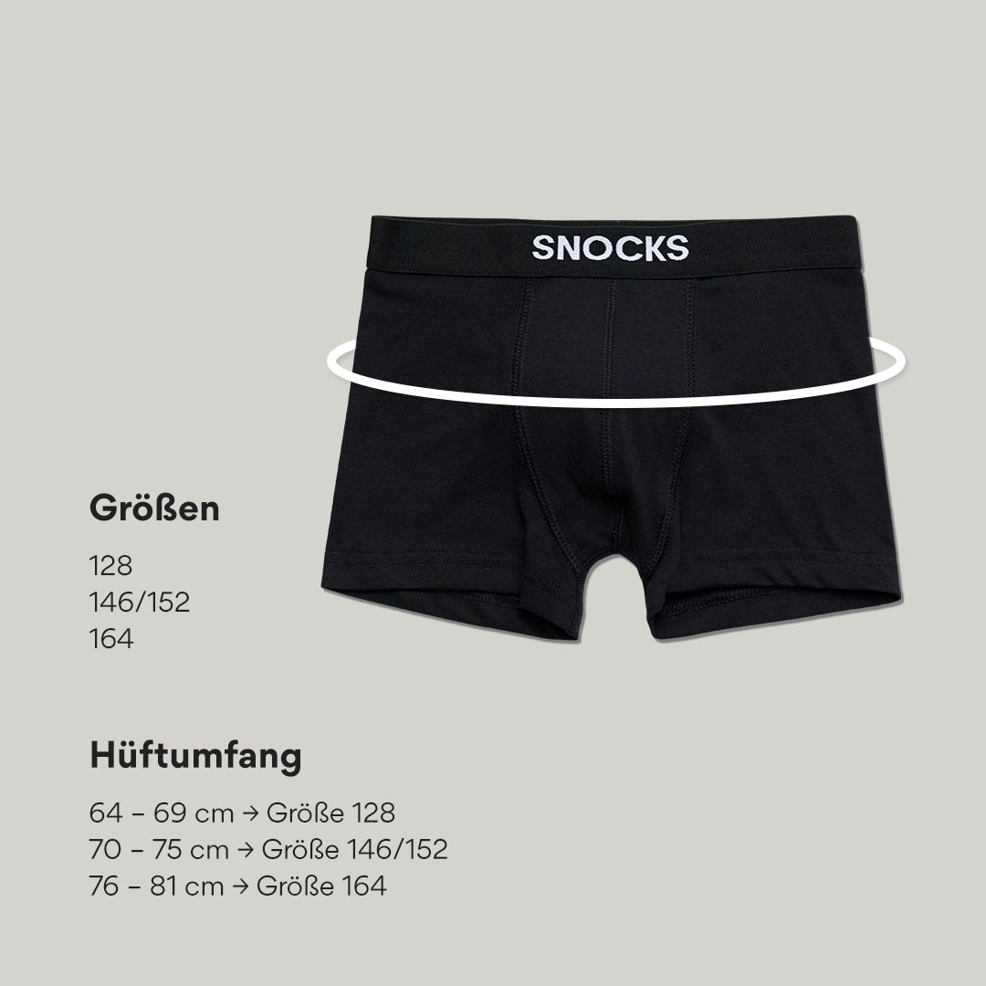 Kinder Boxershorts | Schwarz – 8