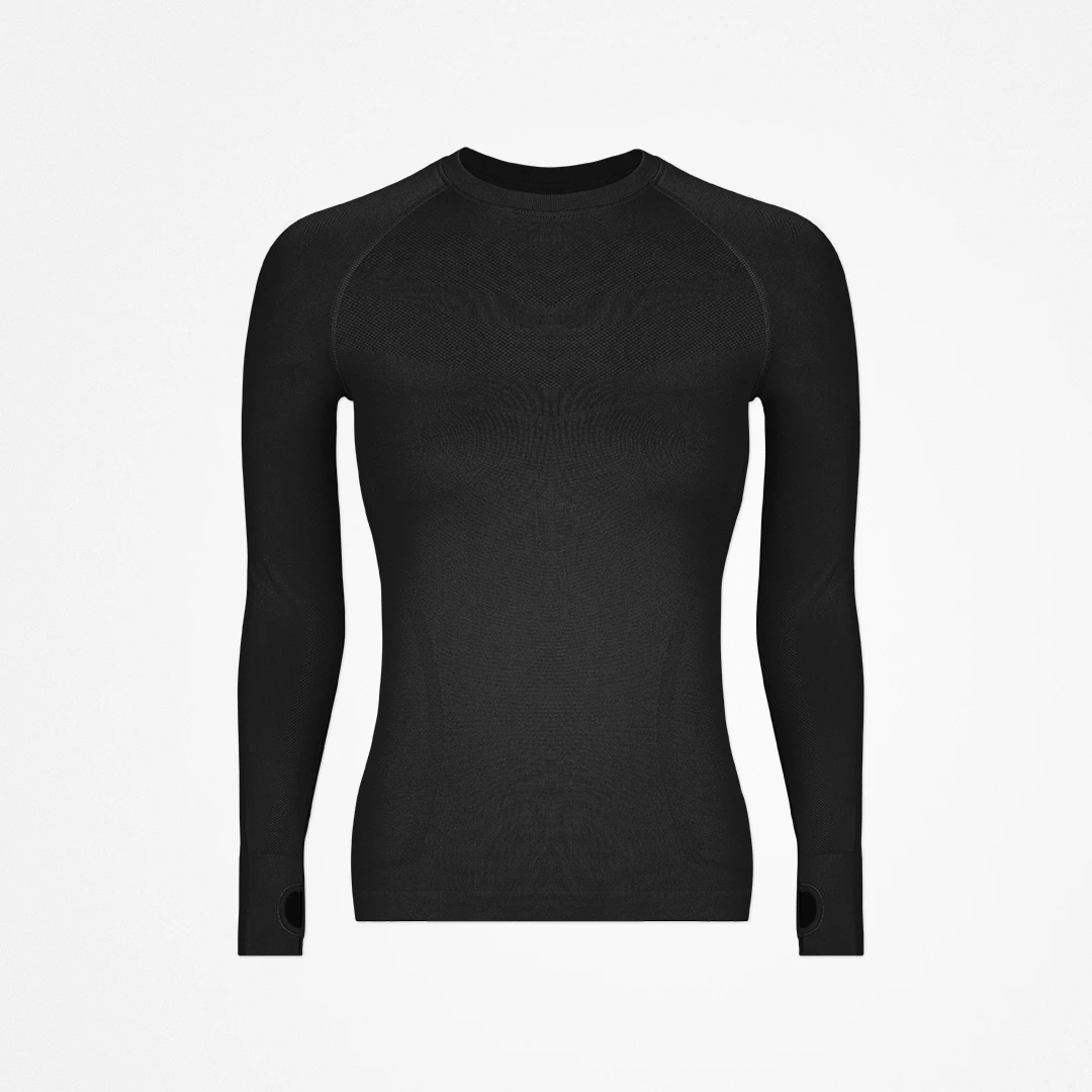 Sportshirt langarm Damen | Schwarz – 10