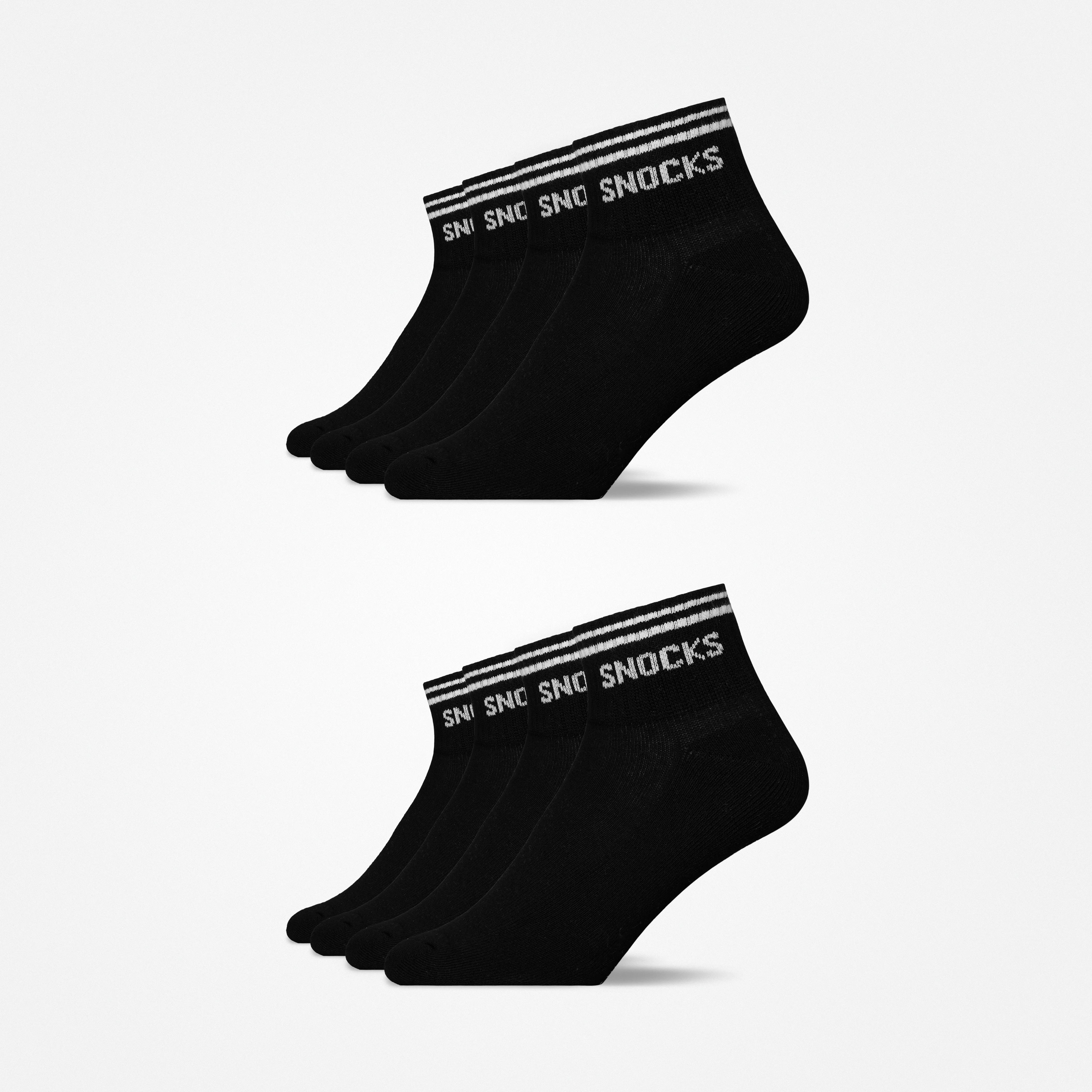 Retro Sneaker Socken | Schwarz (Streifen) – 10